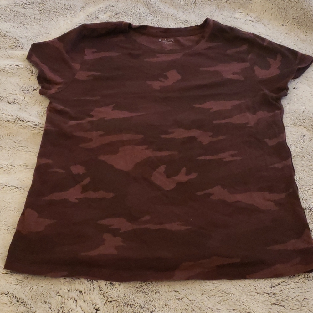 Athleta Organic Daily Camo Crew T-shirt